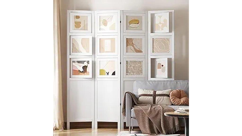 four panel photo room divider