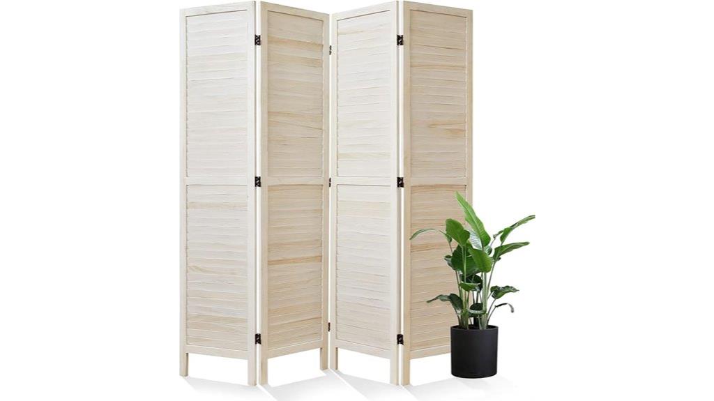 four panel wooden divider