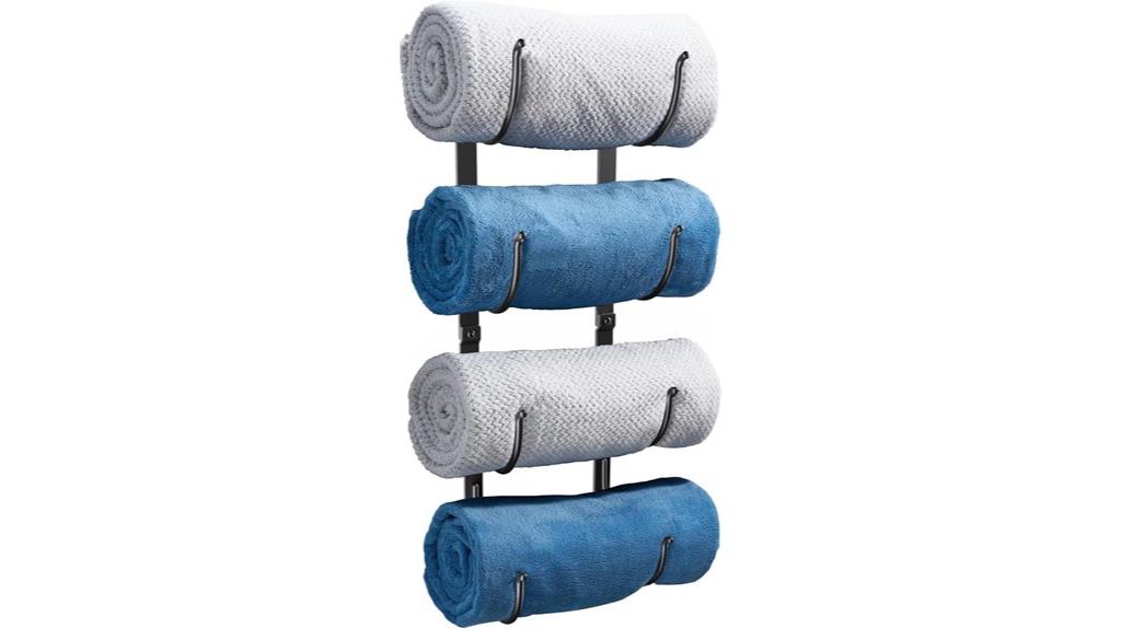 four tier wall towel rack