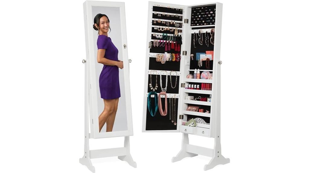 freestanding jewelry storage cabinet