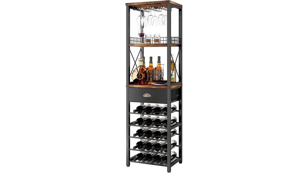 freestanding wine storage cabinet