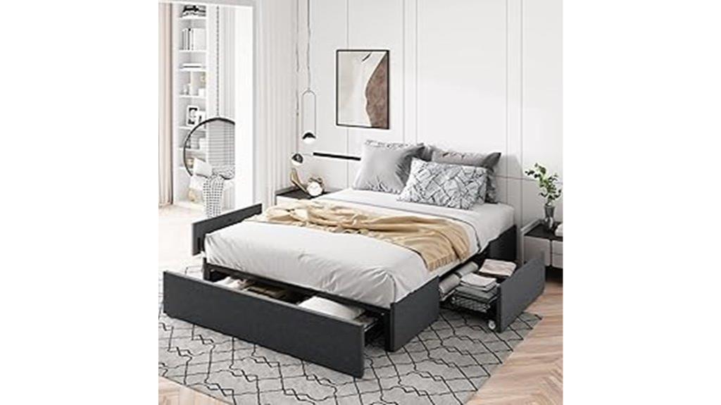 full size storage bed