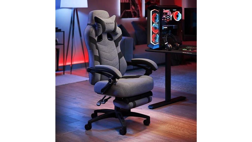 gaming chair with footrest