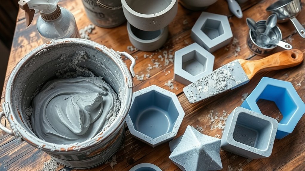 gather materials safety gear molds