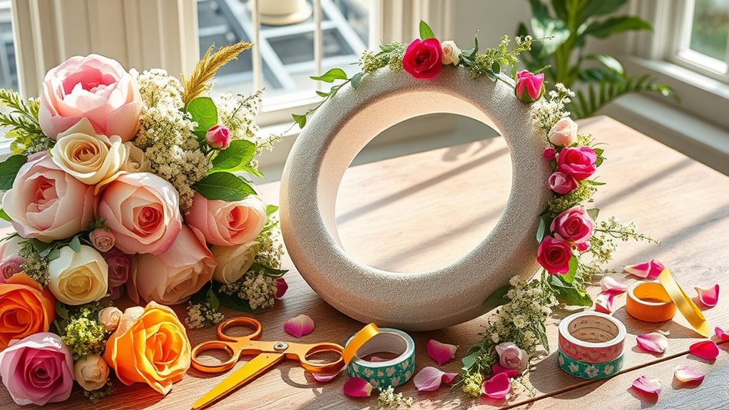 gather supplies and select base