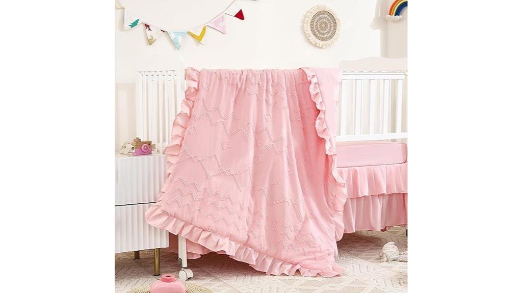 girls ruffled bedding set