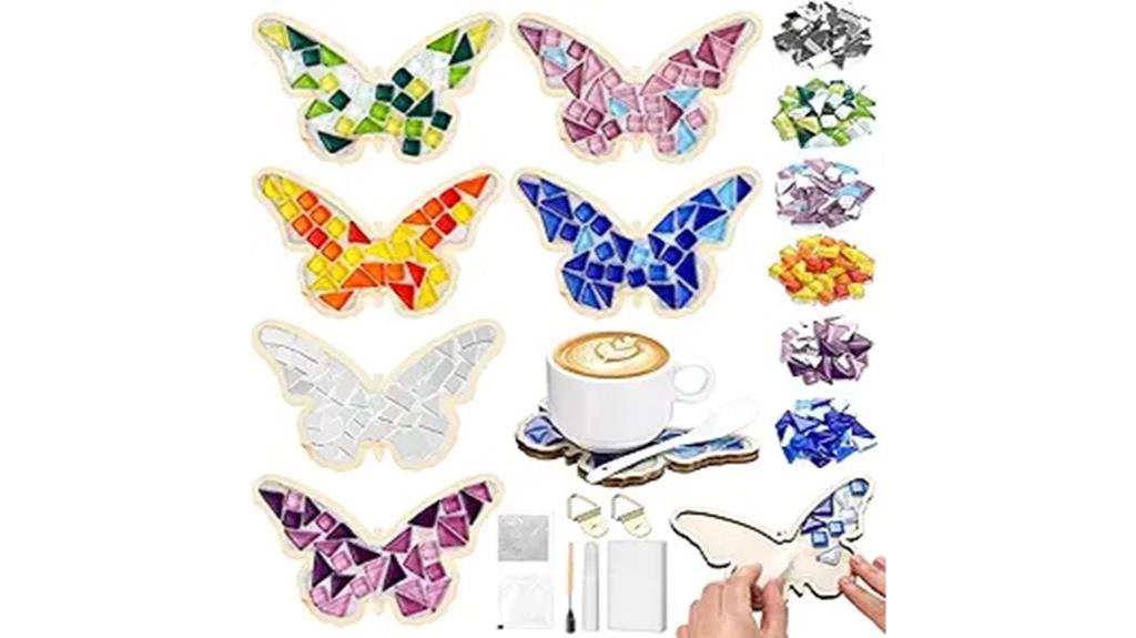 glass mosaic coaster kit
