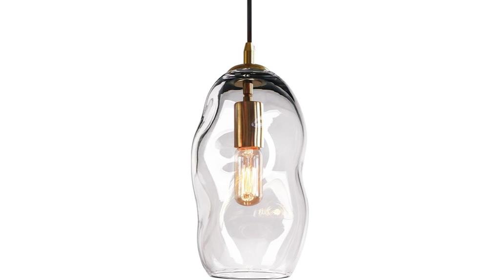 glass pendant light fixture