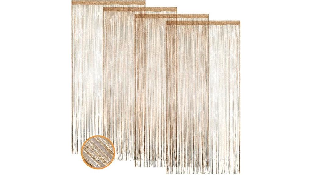 glitter string curtain doorway