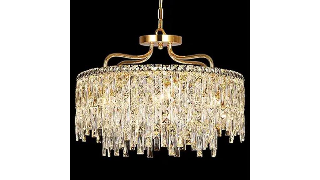 gold crystal dining chandelier