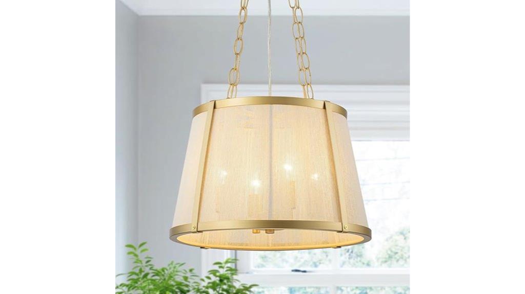 gold drum chandelier
