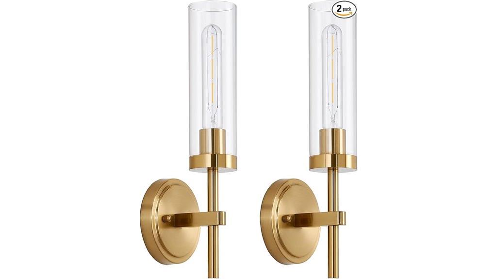 gold modern bathroom lighting