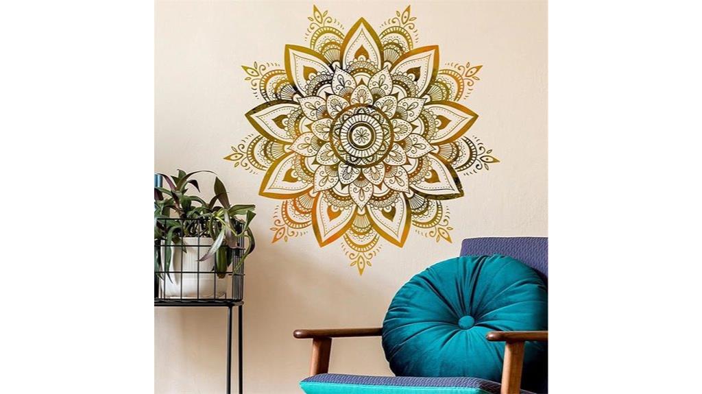 golden mandala wall decor