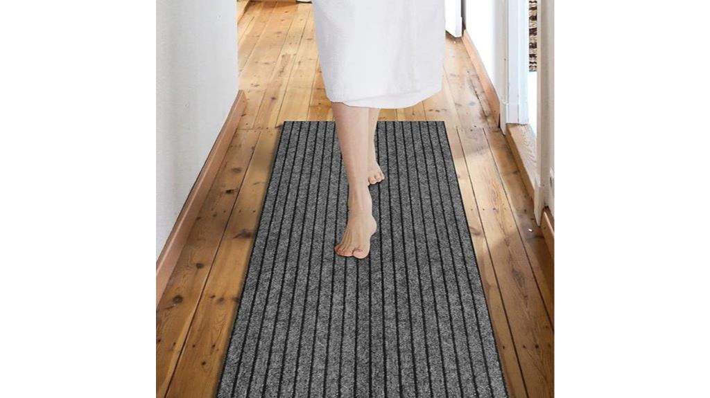 gray stripe rug runner
