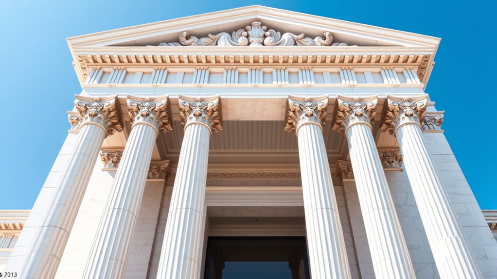 greek columns and temples