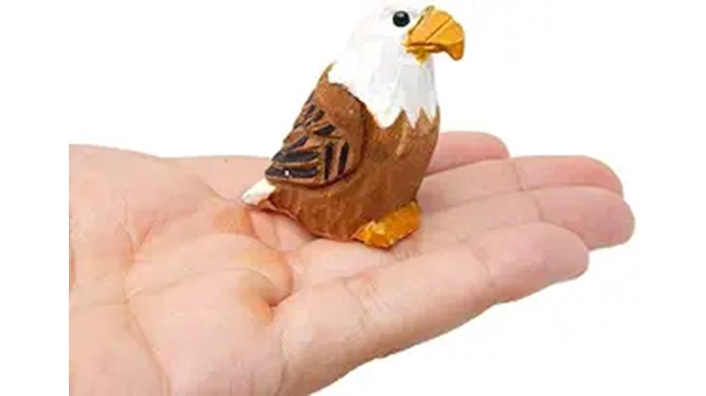 hand carved bald eagle figurine