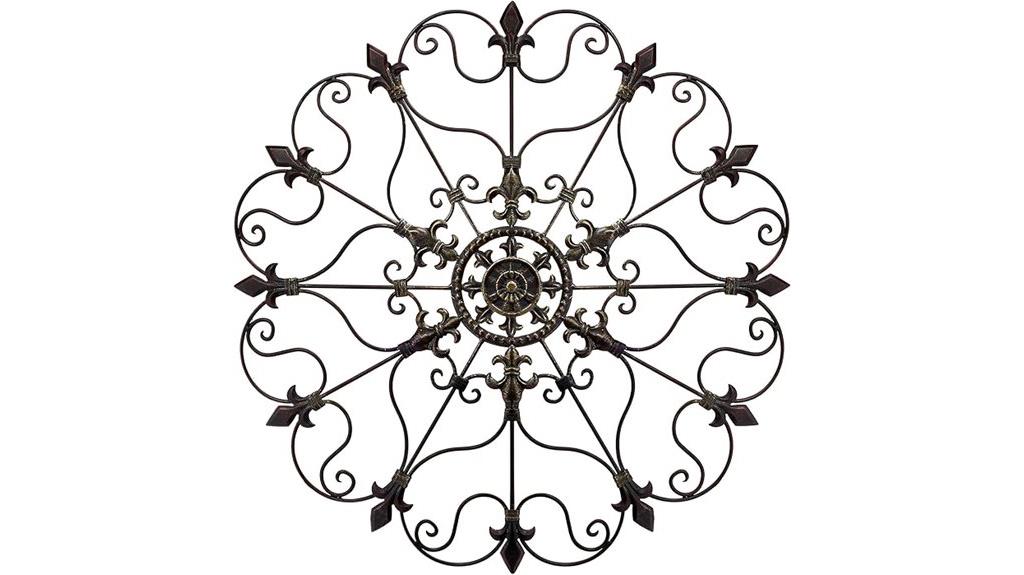 hand painted metal wall art