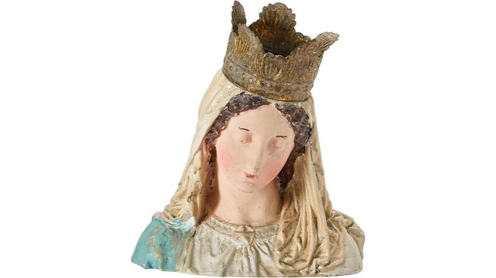 hand painted virgin mary bust