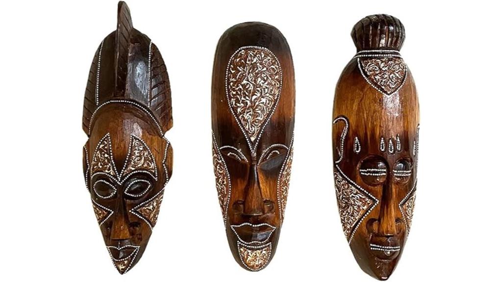 handcrafted african wall masks