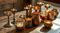 handcrafted candle holder selection