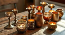 handcrafted candle holder selection