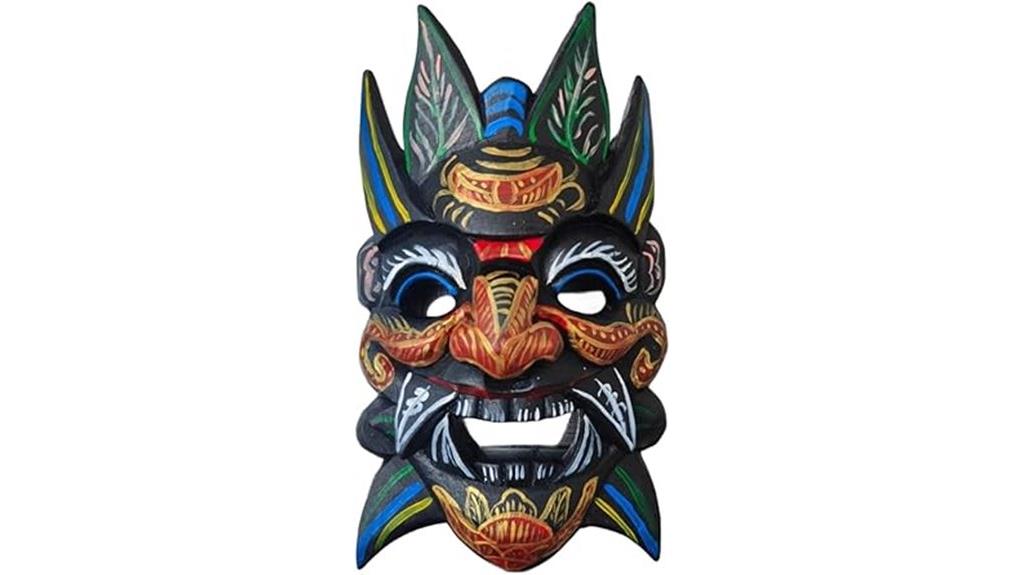 handcrafted wooden mask