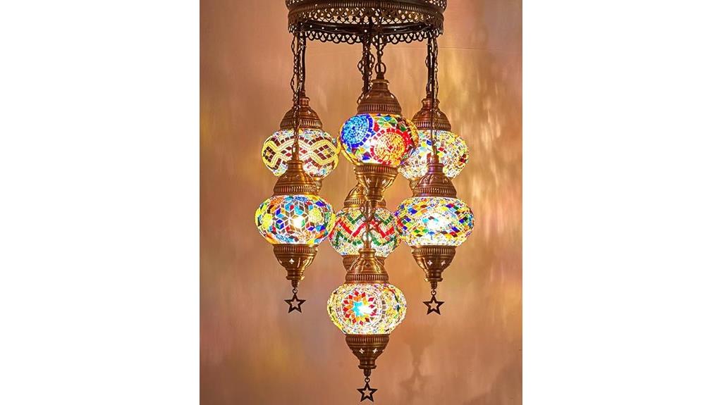 handmade mosaic chandelier
