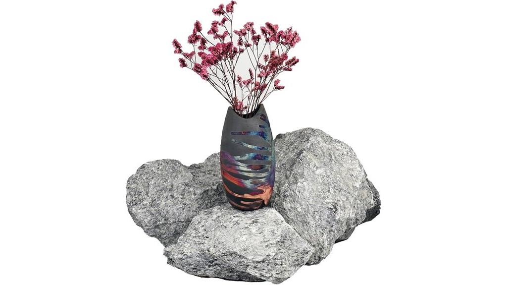 handmade raku ceramic vase