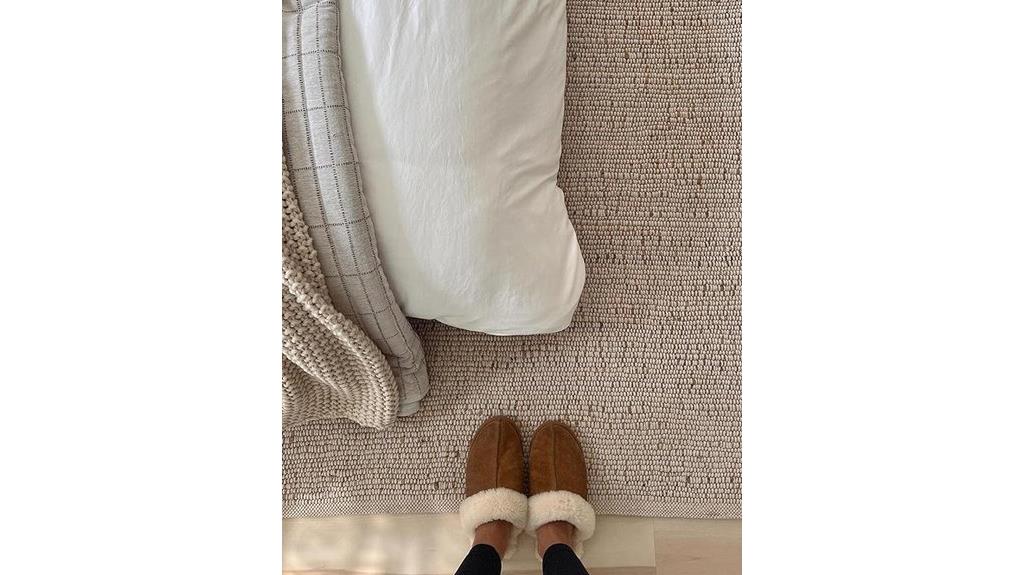 handwoven jute cotton rug