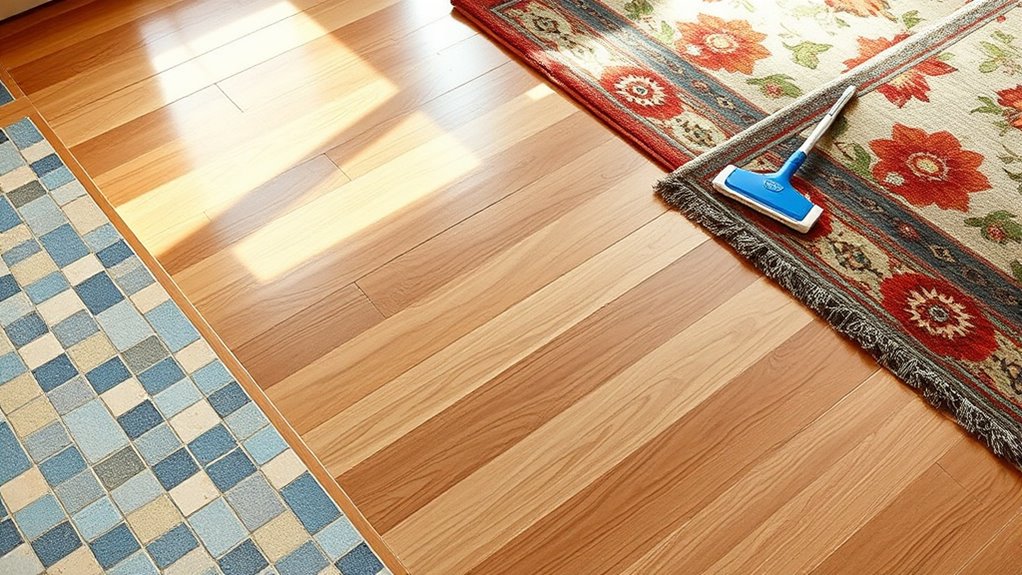 hardwood tile rugs maintenance