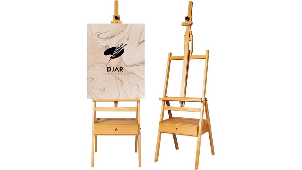 heavy duty art easel with storage