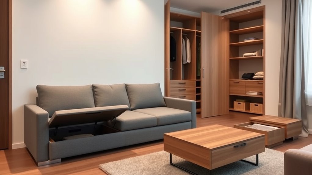 hidden storage multi functionality