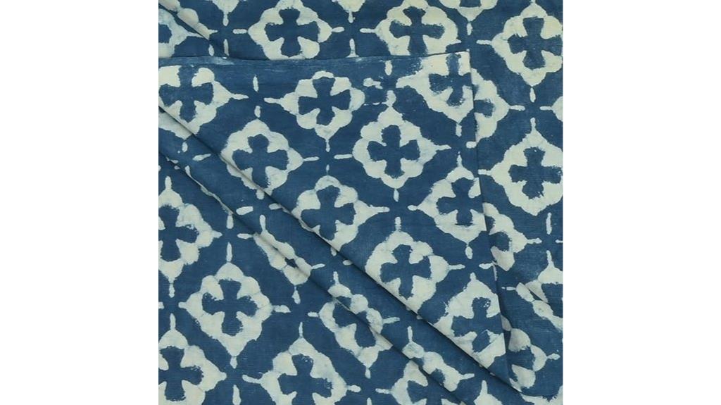 indigo hand block fabric