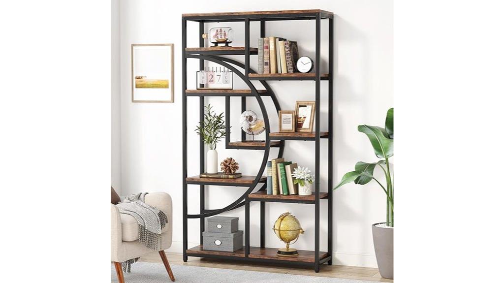 industrial 5 tier bookshelf