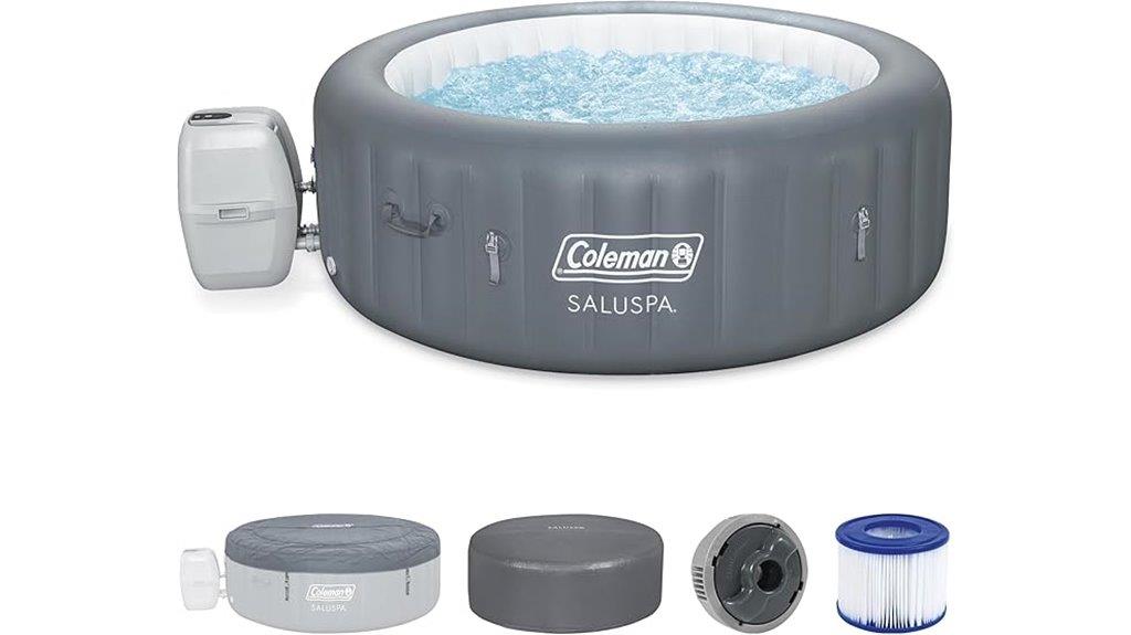 inflatable hot tub features