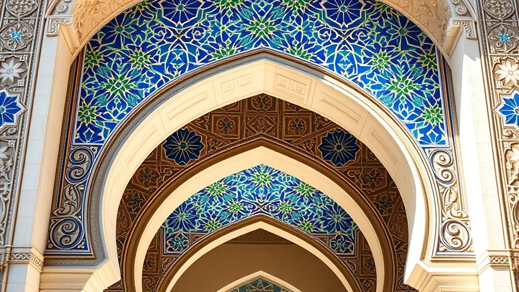 intricate geometric arabesque motifs