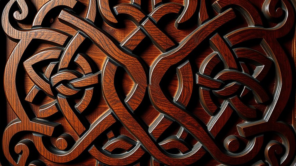 intricate interwoven decorative designs