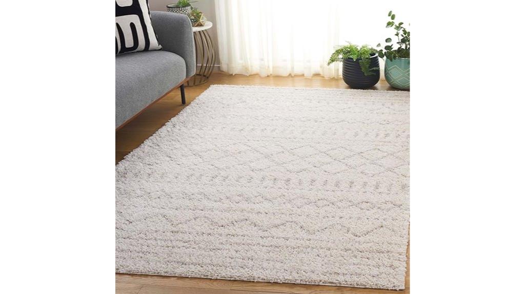 ivory beige shag rug