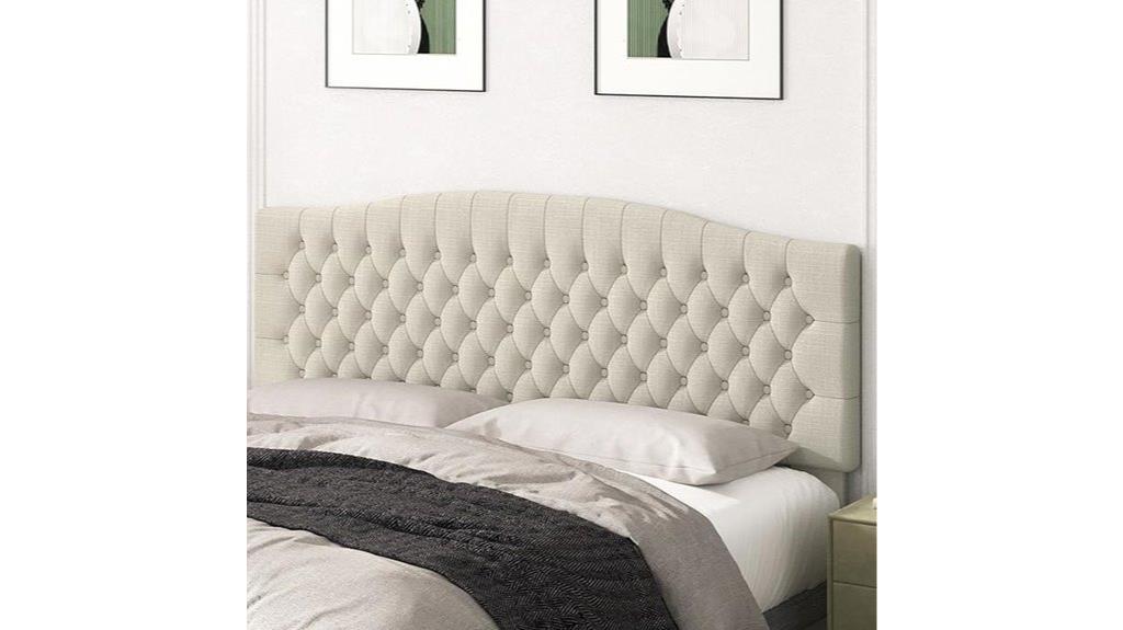 ivory wall mounted king headboard