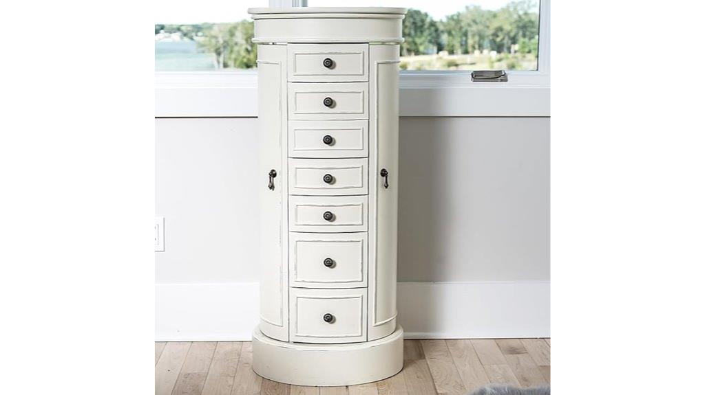 jewelry armoire with mirror