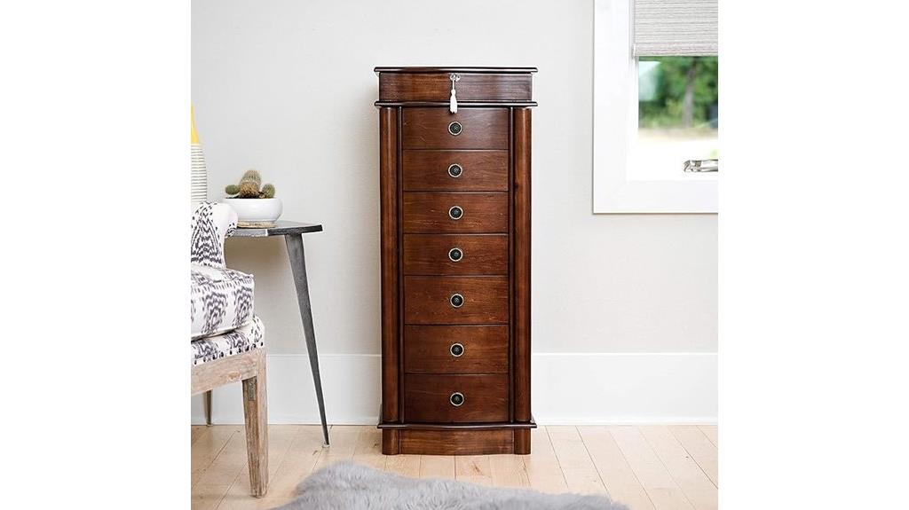 jewelry armoire with mirror