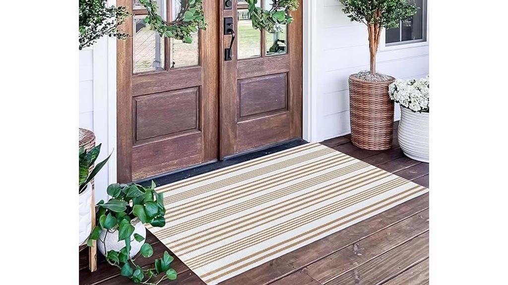 khaki white outdoor rug