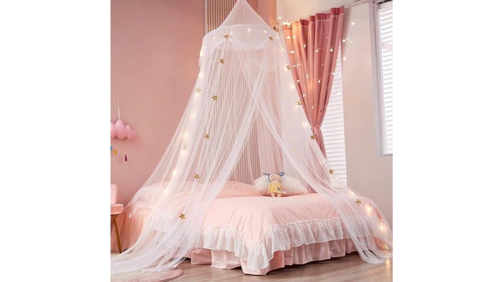 kids gold star bed canopy