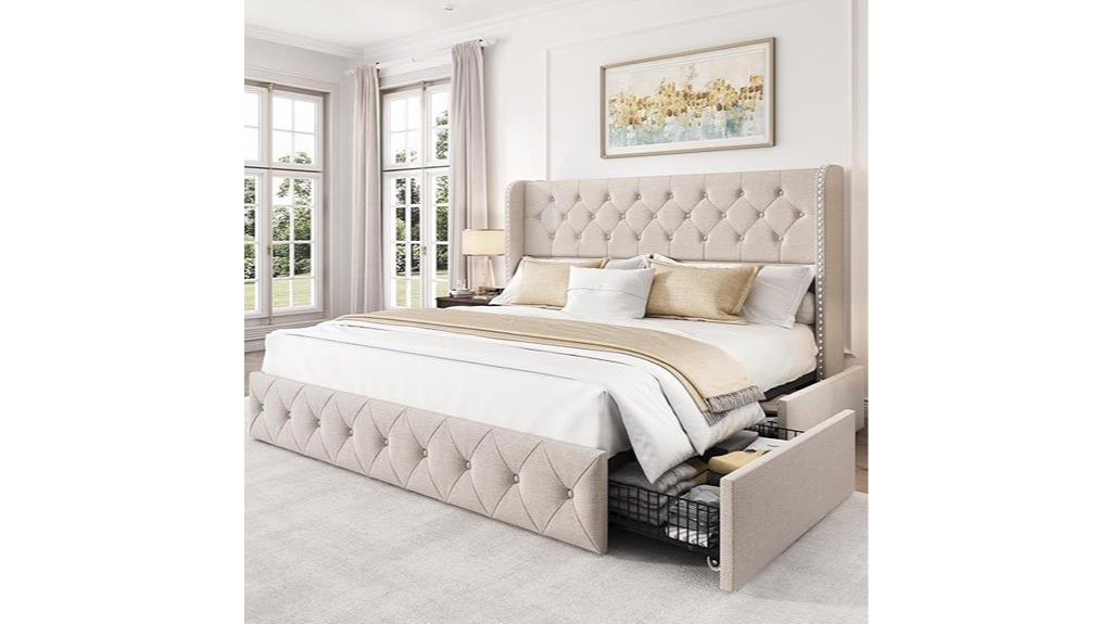 king bed with storage
