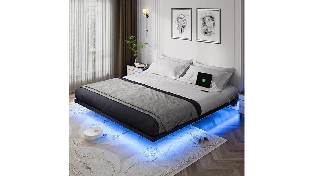 king size floating bed