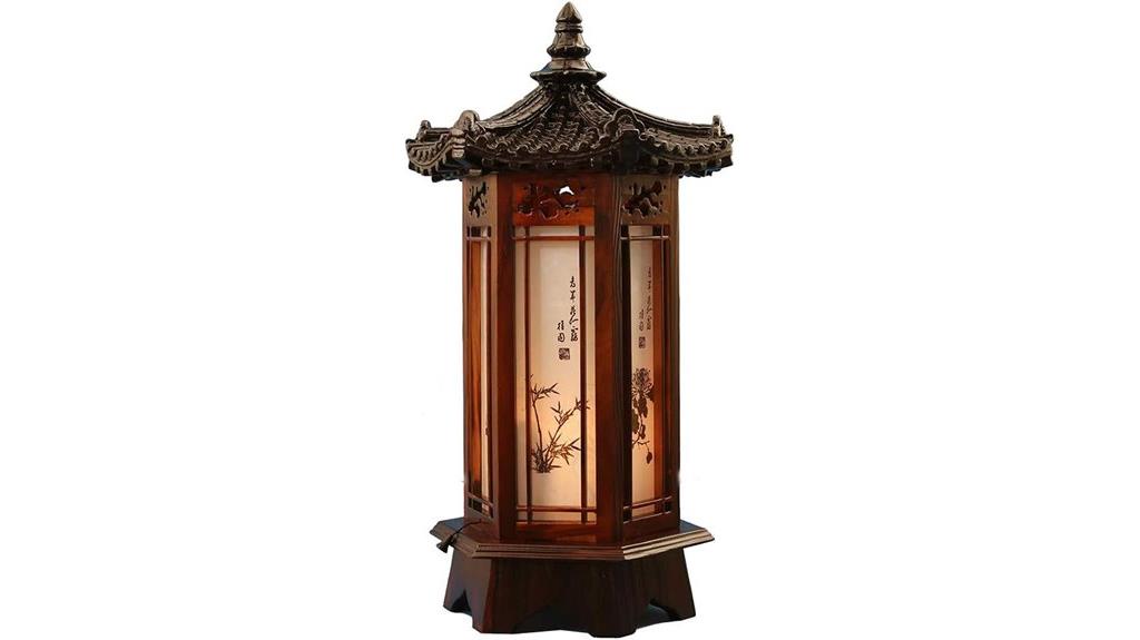 korean pavilion wooden lamp