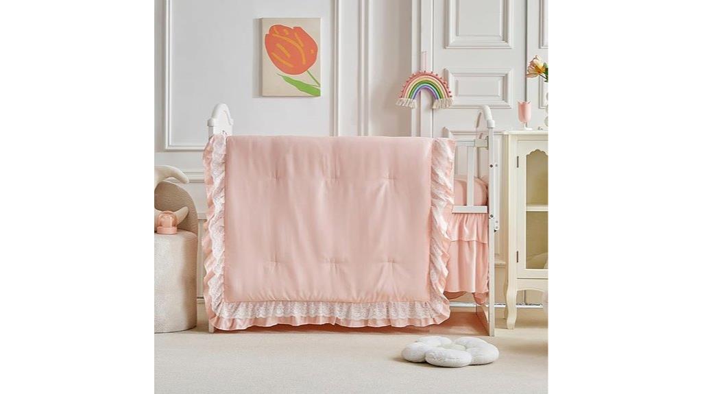 lace ruffle baby bedding