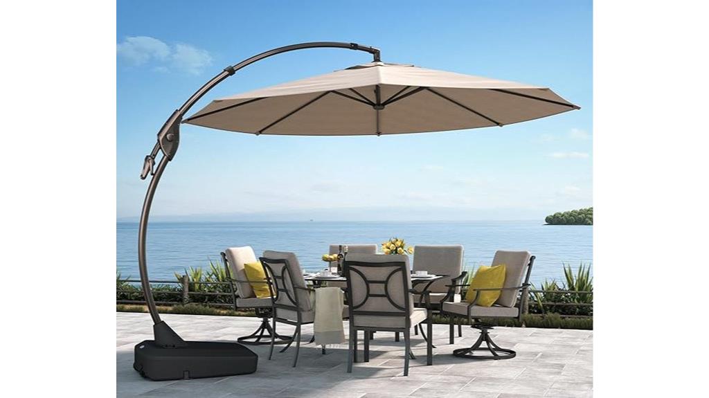 large 11 foot cantilever umbrella