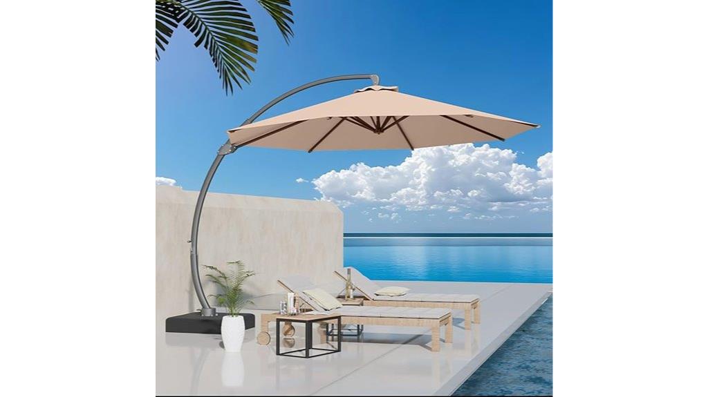 large 11ft offset umbrella