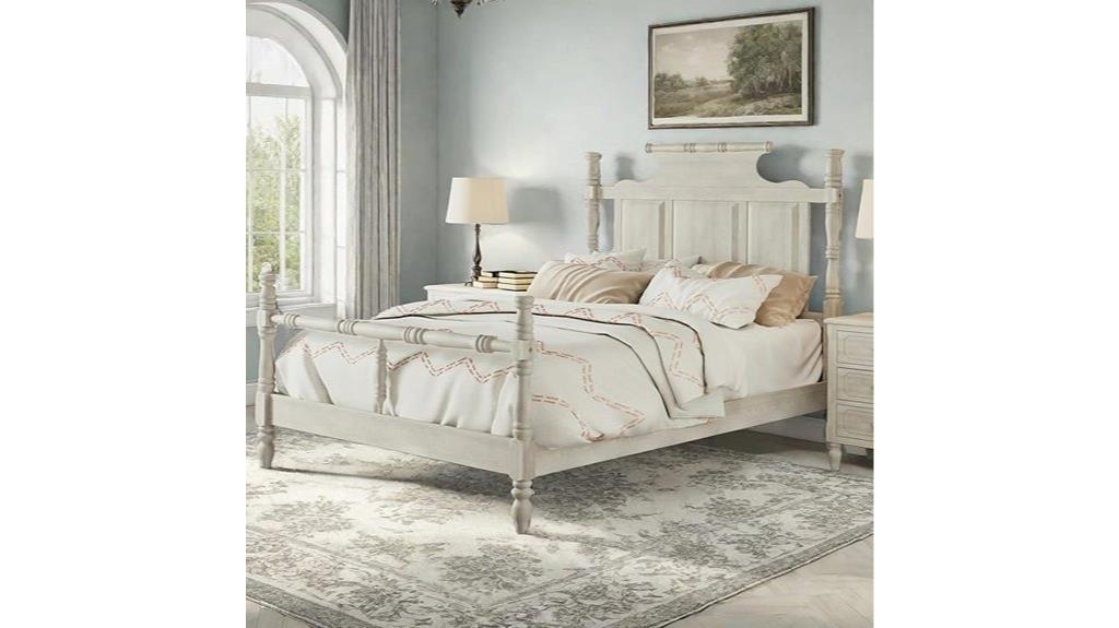 large bed with headboard